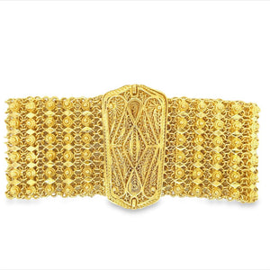 Yellow 21Kt 36Mm Link Gold Bra