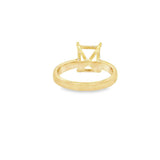 Lady's Yellow 18 Karat Hidden Halo Cathedral Ring Size 6.5 With 18 = 0