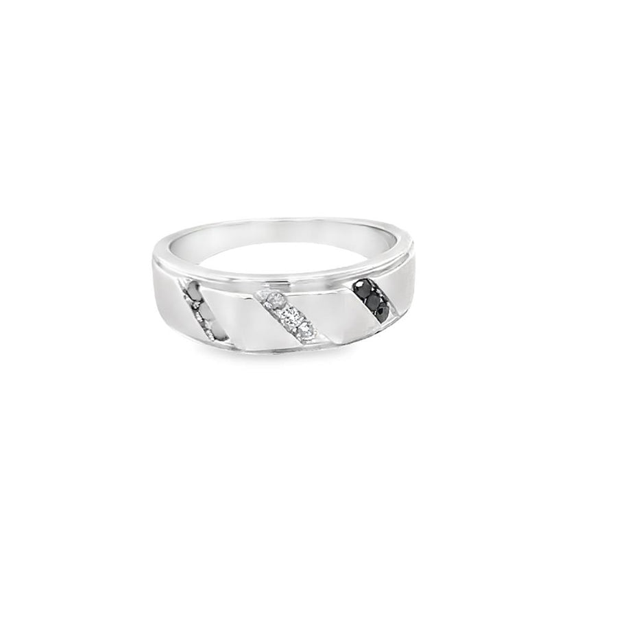 White 10 Karat Graduated Satin Band