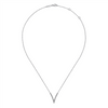 Gabriel & Co. Fashion 14K White Gold Diamond Chevron Necklace