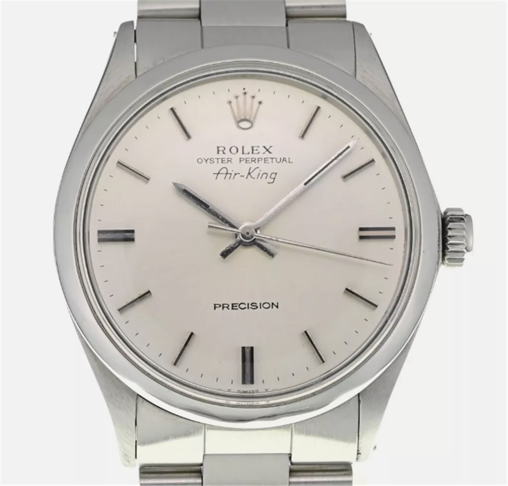 Stainless Steel 34mm 1989 Rolex AirKing Watch with New Nato Strap & Or