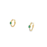 Lady's Yellow 14 Karat Push Back Inside Out Hoop Earrings 2 = 0.25tw O