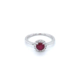 Ruby 14 Karat White Fashion Ring
