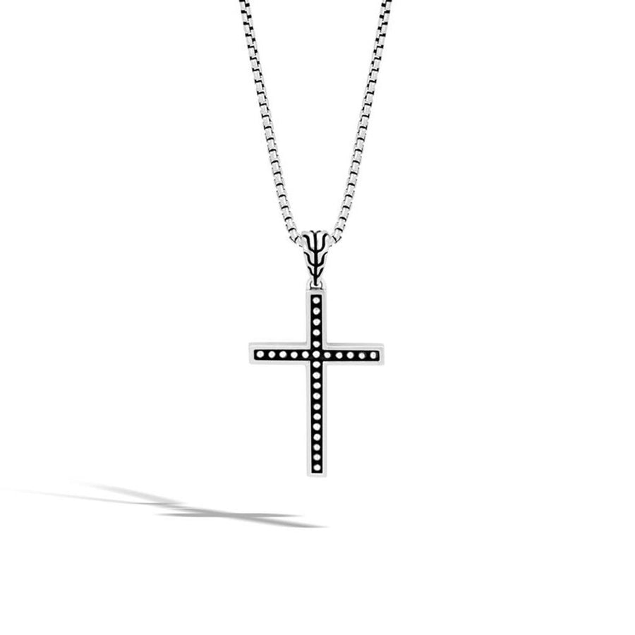 John Hardy Carved Chain Jawan Cross Necklace