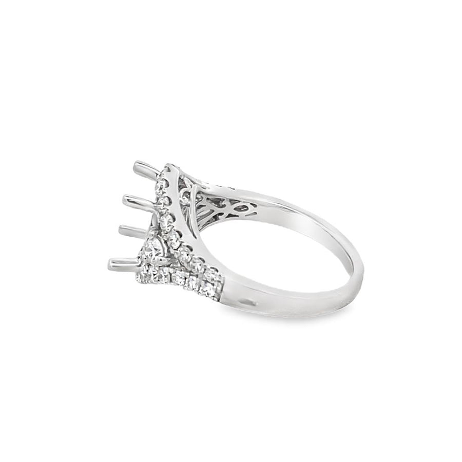 Nelson Split Shank Diamond Halo Ring Mounting