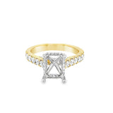 Lady's Two-Tone 14 Karat Accented Hidden Halo Ring Size 7 48 = 0.66tw