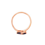 Sapphires 14 Karat Rose Fashion Ring