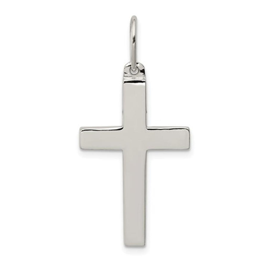 Sterling Silver Polished Cross Pendant Gram Weight: 2.93 
Pendant Siz