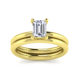Gabriel & Co. Lark - 14K Yellow Gold Emerald Cut Solitaire Engagement Ring Mounting