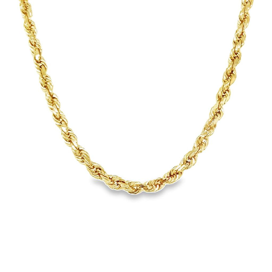 Estate Yellow 14 Karat Diamond Cut 1.8mm Rope Chain