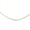 White 14 Karat Rope Chain With Lobster Clasp Estate Jewelry Length 15 Gram Weight: 3.62