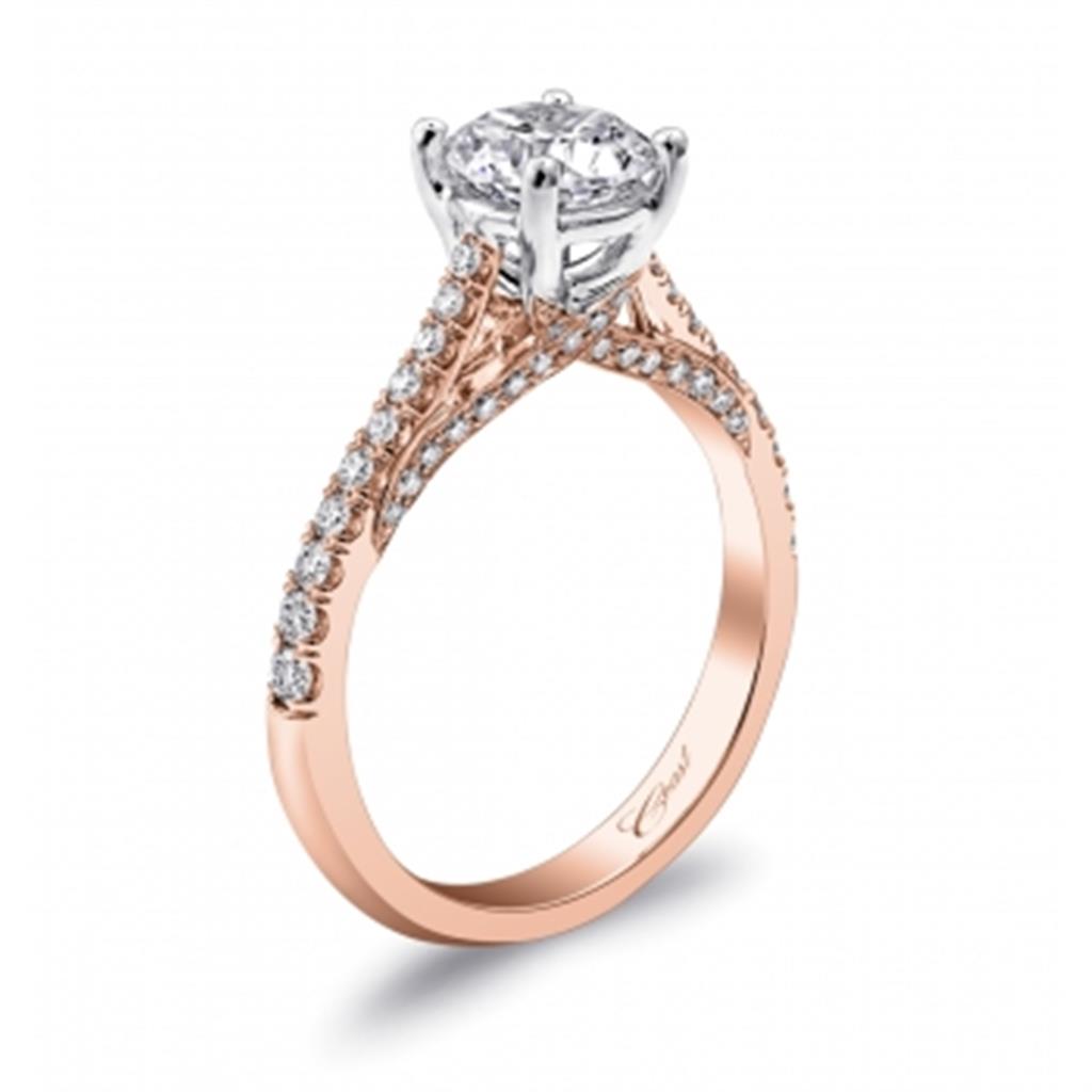 Coast Diamond Ribbon Shank Engagement Ring
