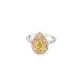 LeVian Fancy Yellow and Pink Diamond Ring
