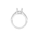 Lady's White 18 Karat RBC 3 Row Ring