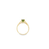 Yellow 14 Karat Peridot Ring Estate Jewelry with 1 Oval Peridot