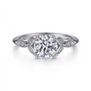 Gabriel & Co. Celia - Diamond Leaf Engagement Ring Mounting