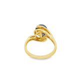 Yellow 18 Karat Bypass Estate Jewelry Size 6.75 With One = 7.90X7.90mm