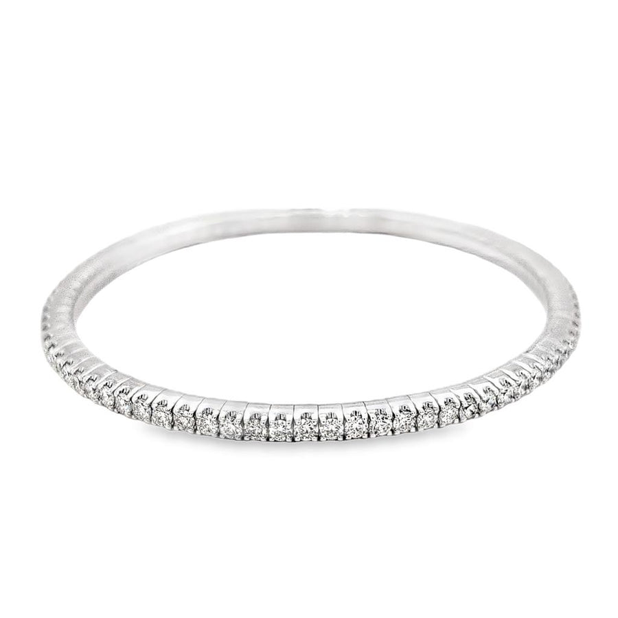 White 14 Karat Tennis Bracelet = 3.22TWT Round H SI1/SI2 Diamonds