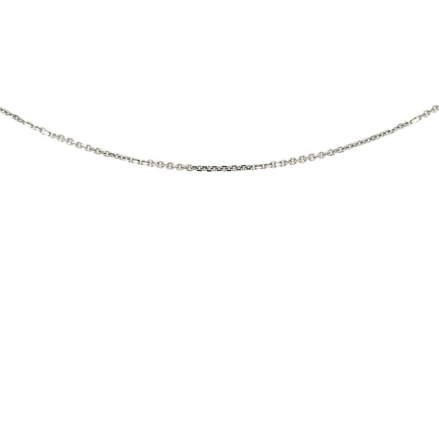 White 18 Karat Curb Chain Length 16
