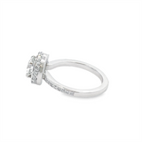 Estate Platinum Diamond Halo Engagement Ring