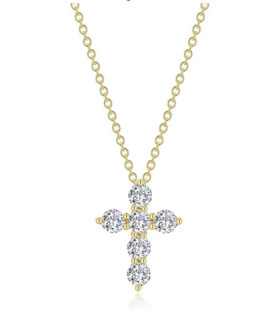 Lafonn Yellow Gold-Plated Sterling Silver Cross Pendant