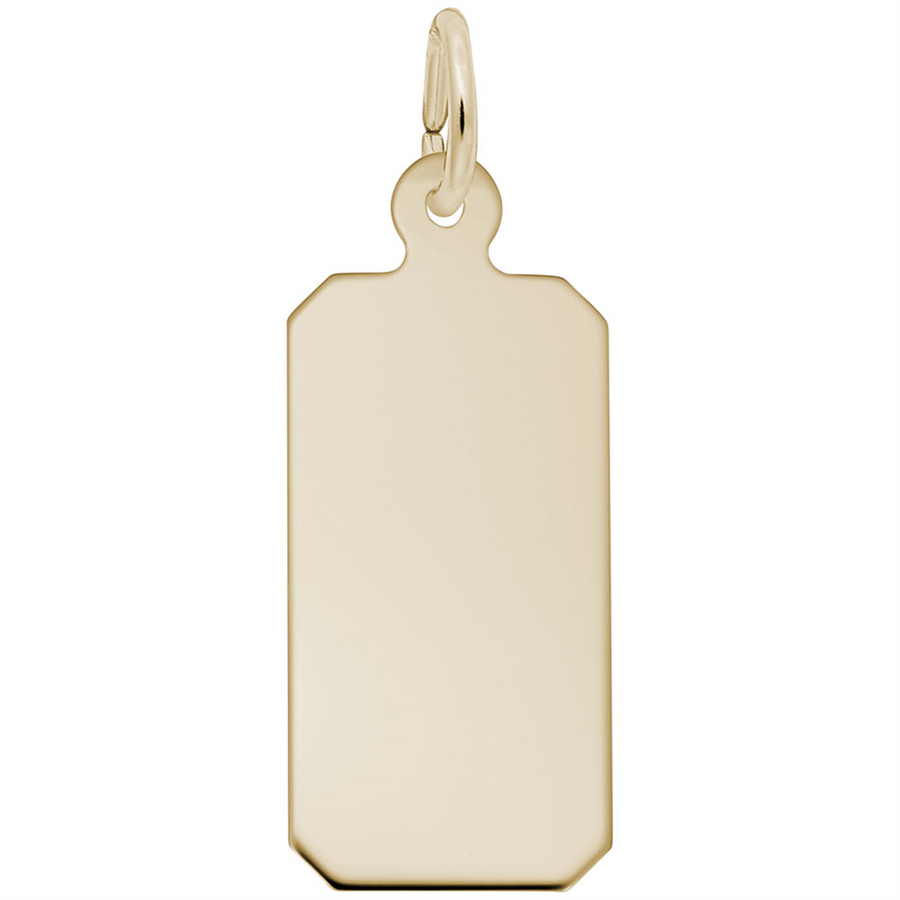 Rembrandt Charms Dog Tag-Classic Series Charm 14k Gold