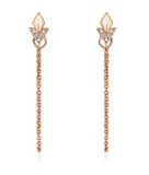 Gabriel & Co Geometric Post Chain Drop Earrings