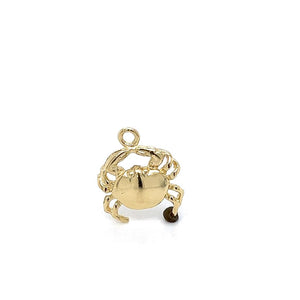 Yellow 14 Karat Small Crab Charm Estate Jewelry Gram Weight: 1.1