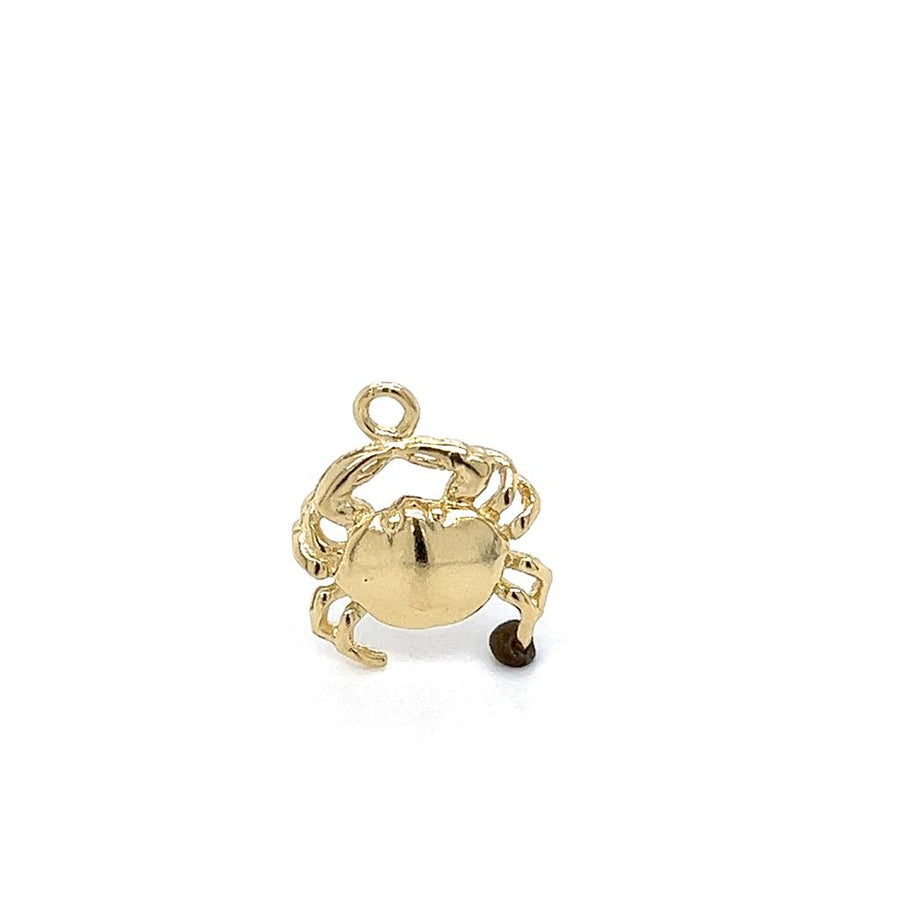 Yellow 14 Karat Small Crab Charm Estate Jewelry Gram Weight: 1.1