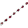 Estate Ruby and Diamond Halo Bracelet