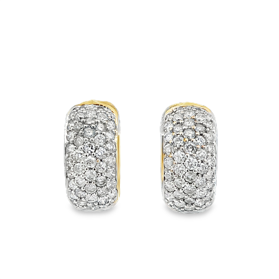 Pave Diamond Huggie Earrings