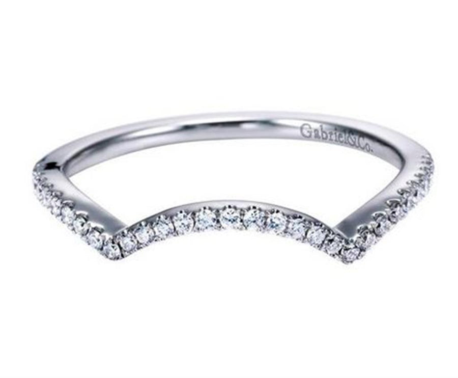 Gabriel & Co. Curved Diamond Wedding/Anniversary Band