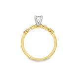 Estate Emerald Cut Diamond Engagement Ring