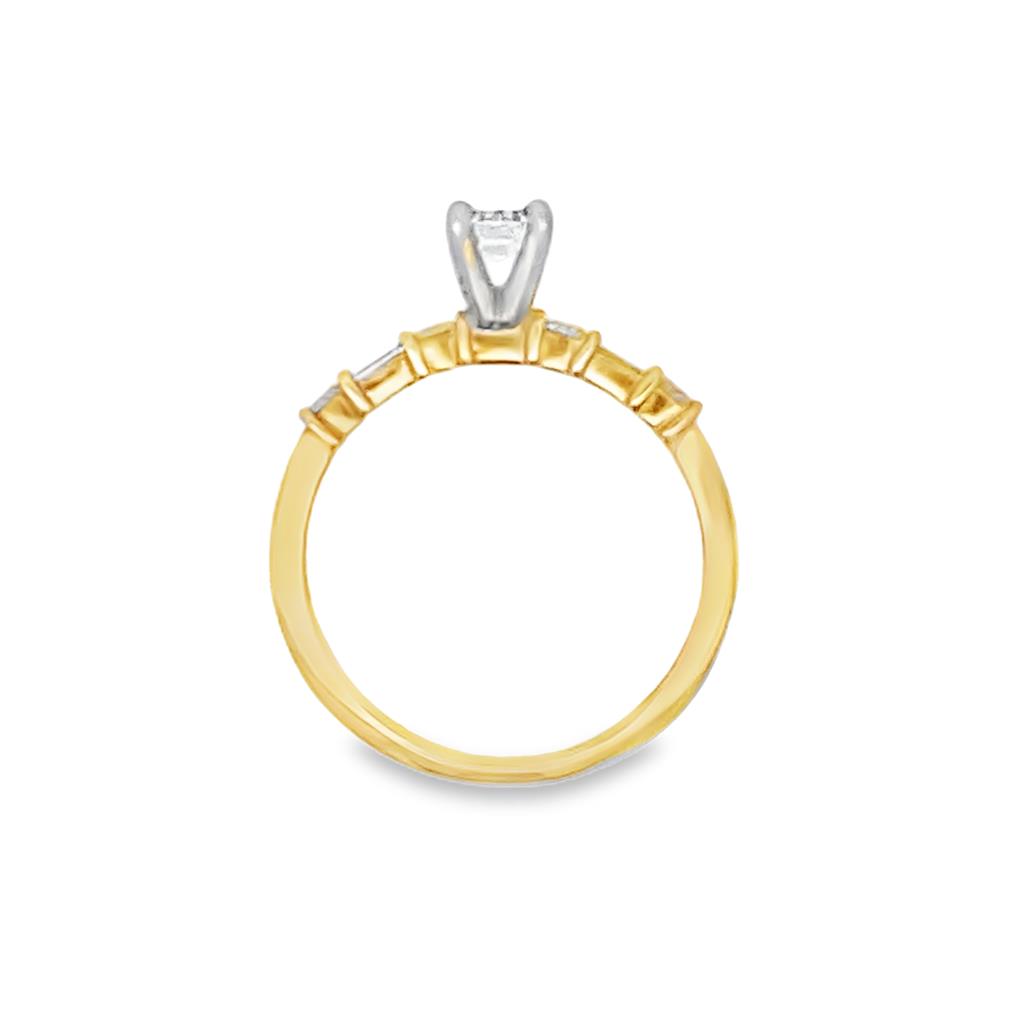 Estate Emerald Cut Diamond Engagement Ring