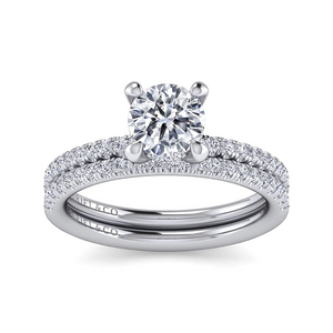 Gabriel & Co. Stasia - Straight Diamond Hidden Halo Engagement Ring Mounting