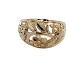 Estate Diamond Cut Floral Dome Band
