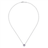 Gabriel & Co. Fashion 925 Sterling Silver Round Pink Amethyst Pendant Necklace