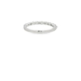 Lady's White 18 Karat Alternating Band Wedding/Anniversary Ring Size 6