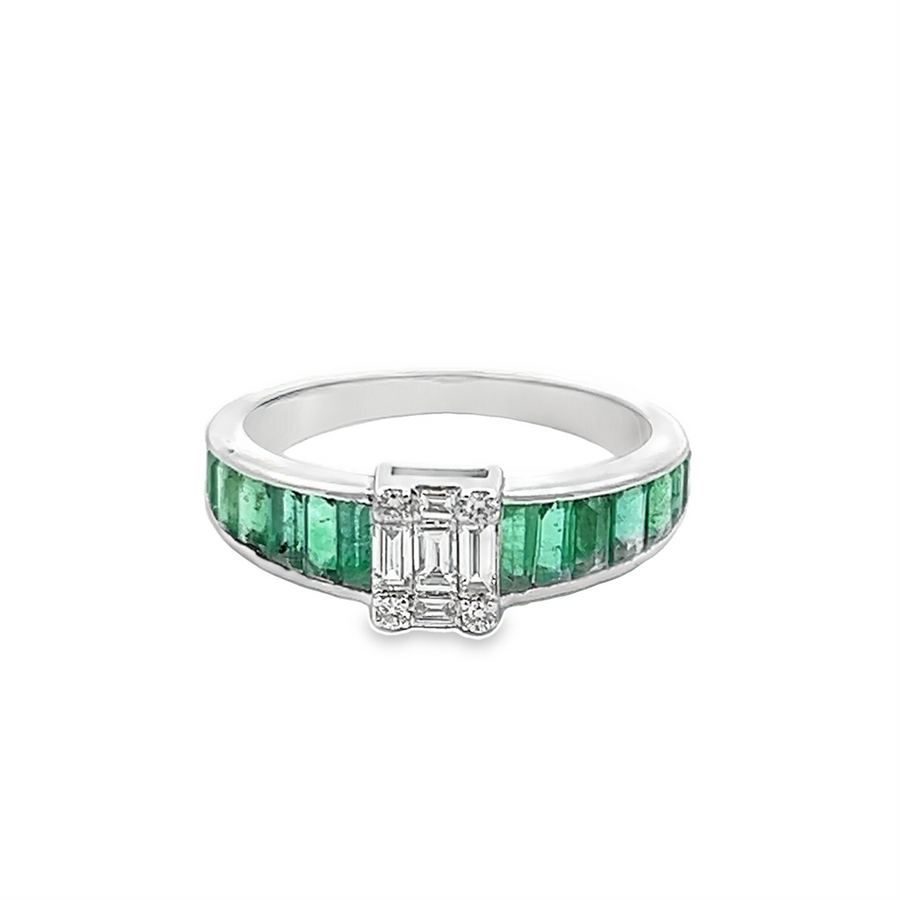 Estate Emerald & Diamond Ring