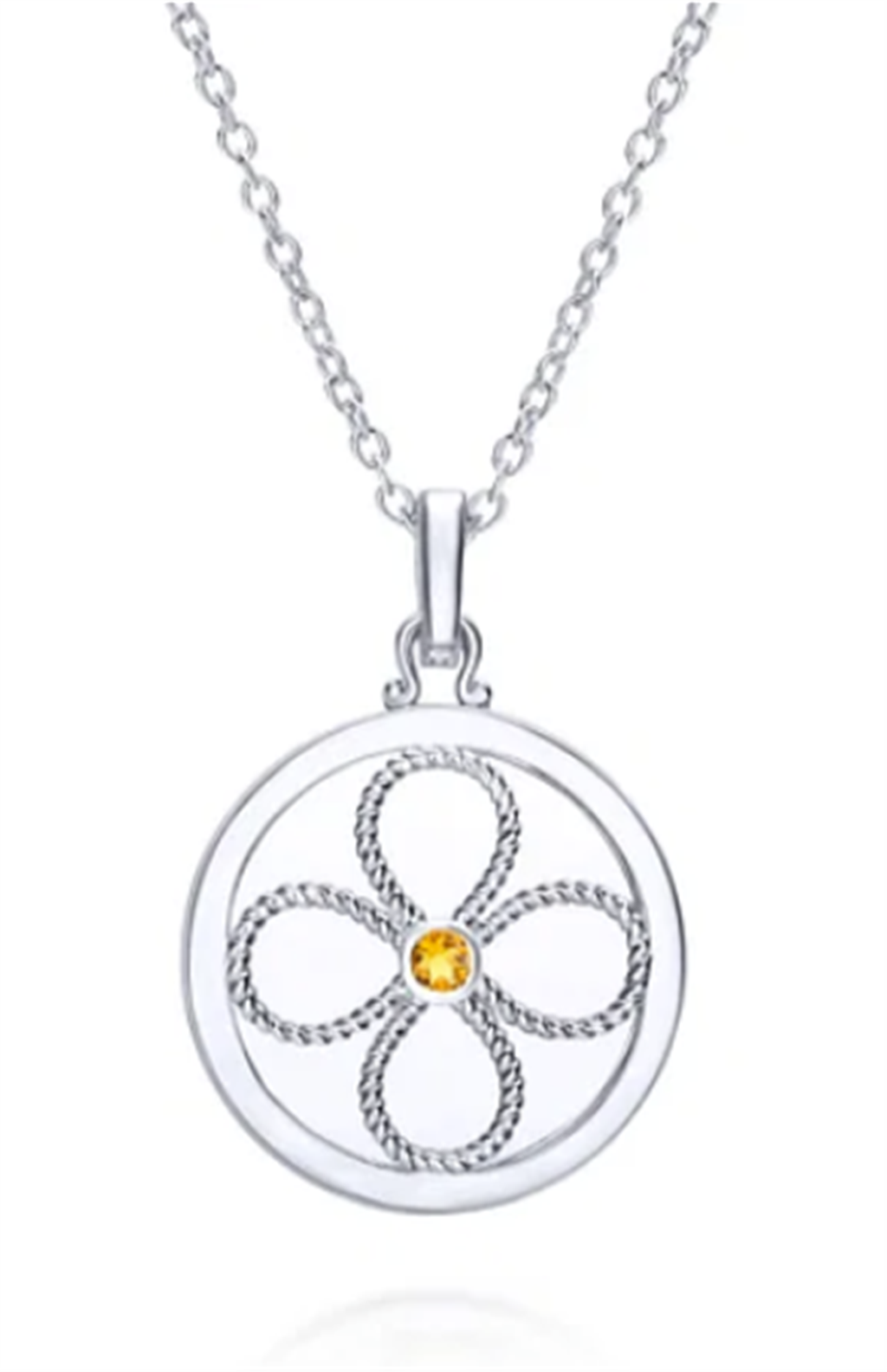 Lady's Sterling Silver Round Locket Pendant Silver Necklaces Length 18