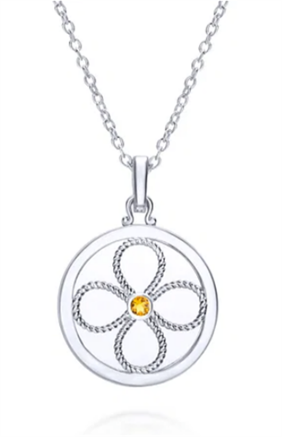 Lady's Sterling Silver Round Locket Pendant Silver Necklaces Length 18