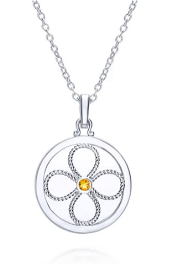 Lady's Sterling Silver Round Locket Pendant Silver Necklaces Length 18