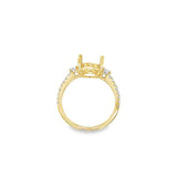 Lady's Yellow 18 Karat 4 Prong Basket Ring Size 6.5 18 = 0.29tw Round