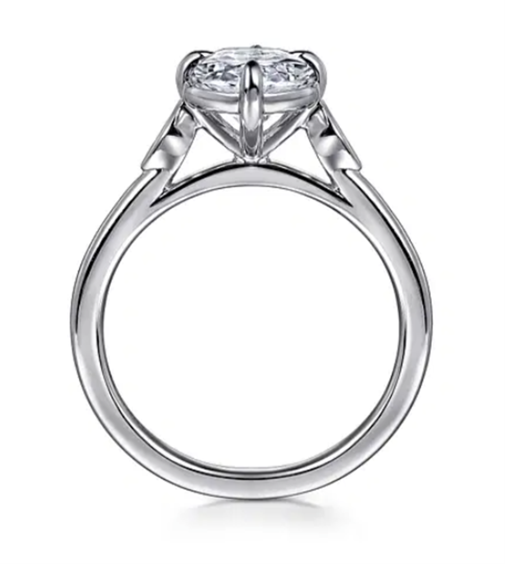 Gabriel & Co. Faux Bezel 3 Stone Engagement Ring Mounting