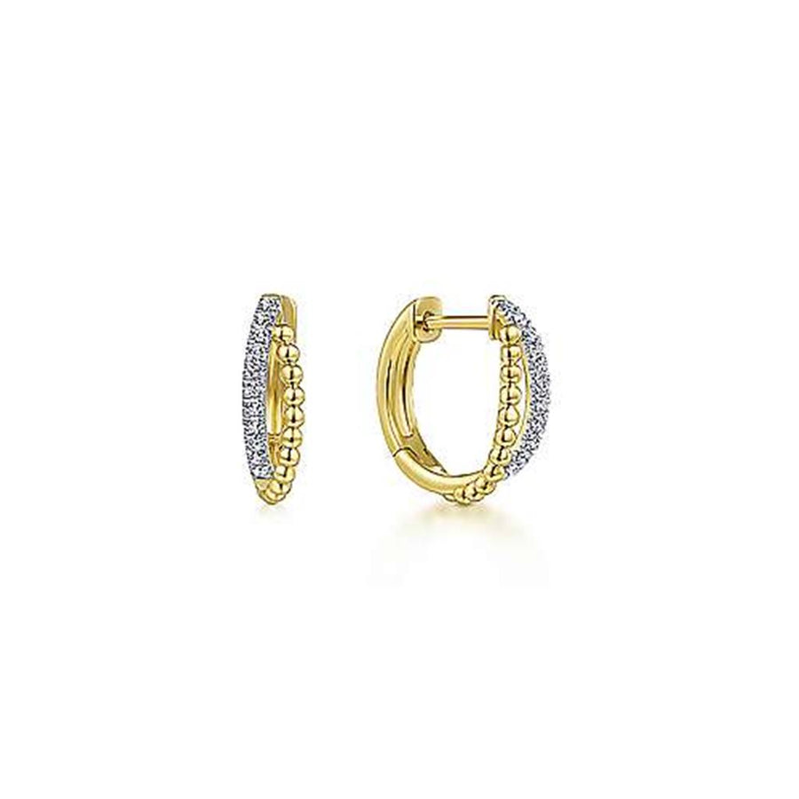 Gabriel & Co Bujukan Diamond Huggie Hoop Earrings