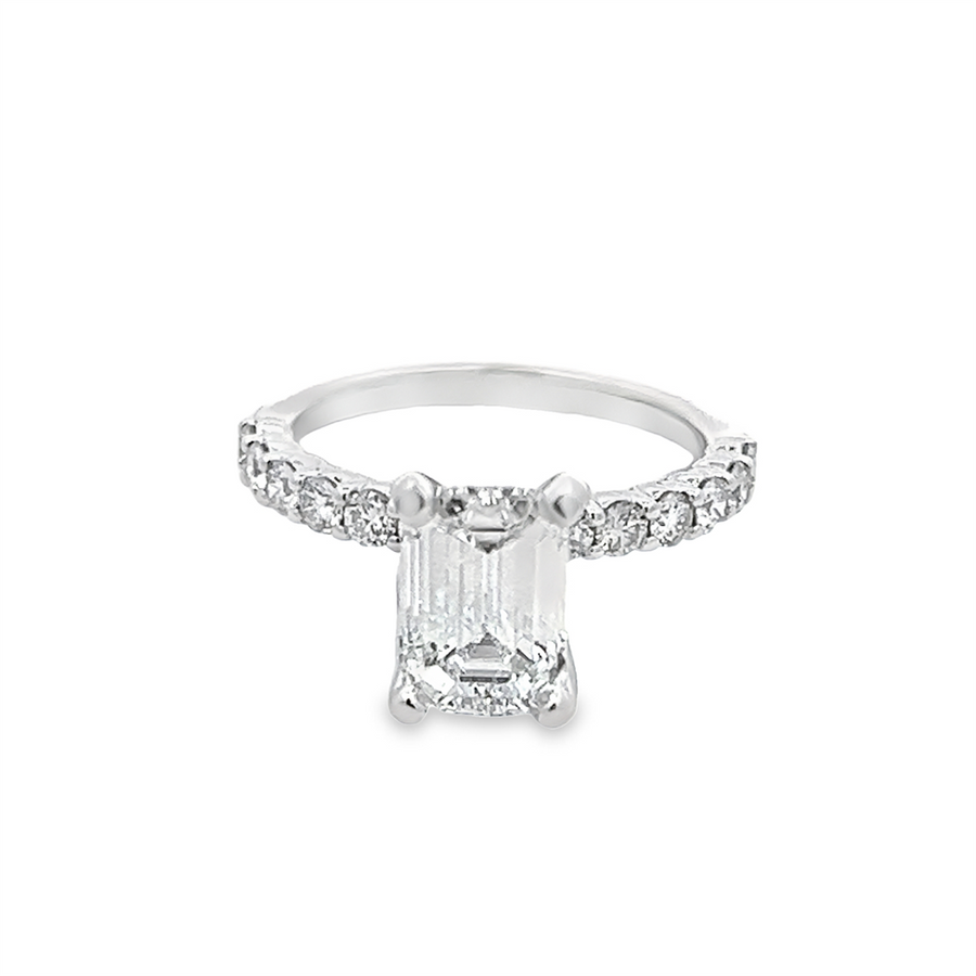 Estate Emerald Cut Diamond Engagement Ring