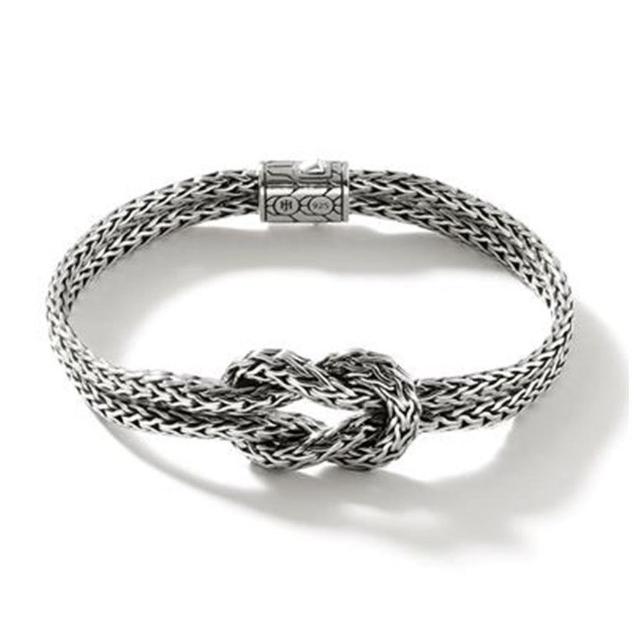 John Hardy Love Knot Sterling Silver Slim Chain Double Row Bracelet