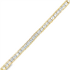 Yellow 14 Karat Channel Set Diamond Line Bracelet Estate Jewelry Lengt