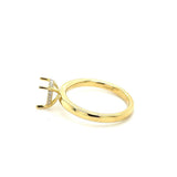 Lady's Yellow 18 Karat Pear Hidden Halo Ring