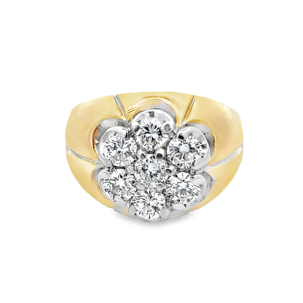 Mens Cluster Ring